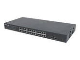 Intellinet 24-Port Gigabit Ethernet Switch mit 2 SFP-Ports, 24 x 10/100/1000 Mbit/s RJ45-Ports + 2 x SFP, IEEE 802.3az (Energy Efficient Ethernet)