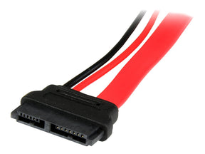 StarTech.com Slimline SATA auf SATA Adapter mit Strom Buchse/Stecker 15cm - SATA-Adapter - Serial ATA 150/300/600 - Slimline SATA (W)