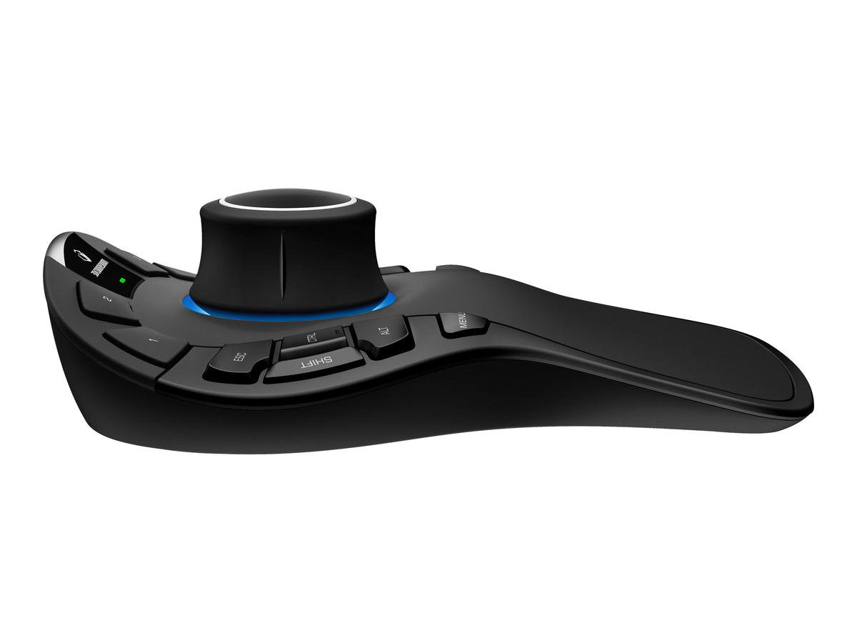 3Dconnexion SpaceMouse Pro Wireless - Bluetooth Edition - 3D-Maus - ergonomisch - 15 Tasten - kabellos - Bluetooth, 2.4 GHz, USB-C - kabelloser Empfänger (USB)