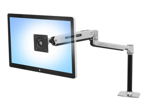 Ergotron LX Sit-Stand Desk Arm - Befestigungskit (Verlängerungsarm, Stange, VESA-Adapter, Steh-Sitz-Arm, Tisch-Klemme, Befestigung für Kabeldurchgang)