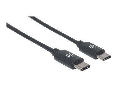 Manhattan USB-C to USB-C Cable, 50cm, Male to Male, Black, 480 Mbps (USB 2.0)