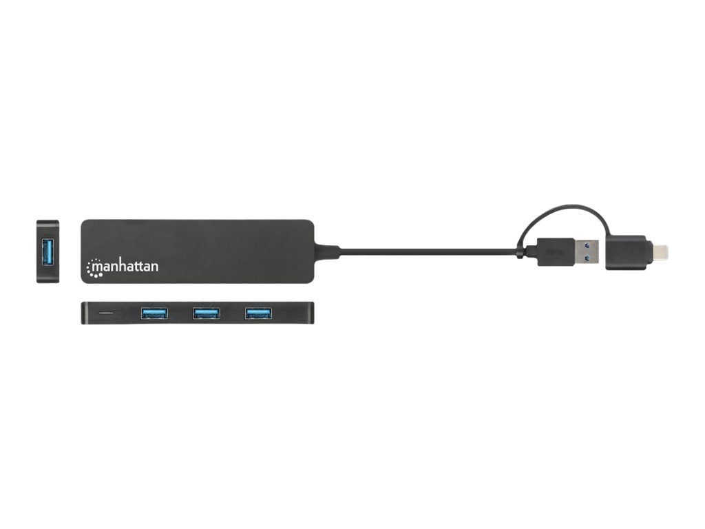 Manhattan Hub - Combo USB-A und USB-C - 4 x USB 3.2 Gen 1