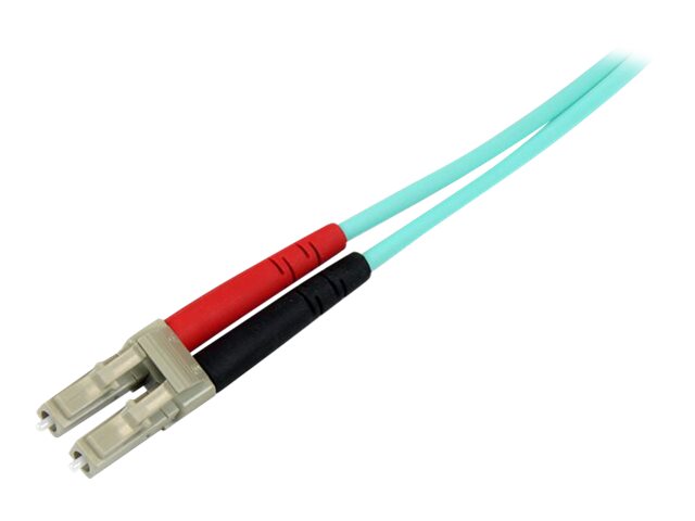 StarTech.com 10m (30ft) LC/UPC to LC/UPC OM3 Multimode Fiber Optic Cable, Full Duplex 50/125Âµm Zipcord Fiber Cable, 100G Networks, LOMMF/VCSEL, <0.3dB Low Insertion Loss - LSZH Fiber Patch Cord - Patch-Kabel - LC Multi-Mode (M)