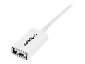 StarTech.com 3m USB 2.0 Verlängerungskabel A auf A - Stecker/Buchse - Weiß - USB A (St)