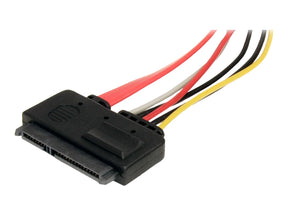 StarTech.com SATA Verlängerung 30cm - 22pin Kombikabel Stecker / Buchse - internes S-ATA Daten- Strom Verlängerungskabel - SATA-Verlängerungskabel - SATA Combo (W)