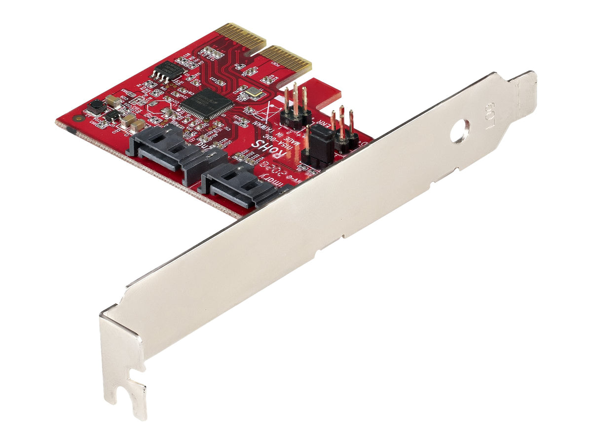 StarTech.com 2 Port PCIe SATA RAID Kontroller - PCIe SATA hardware RAID Controller - PCIe Festplatten/SSD RAID Controller/Karte - Full/Low Profil Blende - ASM1062R SATA RAID (2P6GR-PCIE-SATA-CARD)