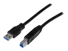 StarTech.com 2m zertifiziertes USB 3.0 SuperSpeed Kabel A auf B - Schwarz - USB 3 Anschlusskabel - Stecker/Stecker - USB-Kabel - USB Type B (M)