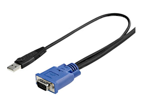 StarTech.com KVM Kabel USB VGA für KVm Switch 4,5m - Kabelsatz für KVM Umschalter 1x USB Stecker 2x VGA Stecker - Octopuskabel - Video- / USB-Kabel - USB, HD-15 (VGA)