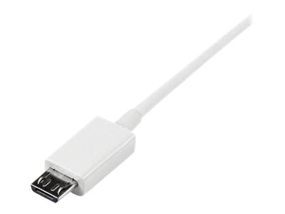 StarTech.com 50cm USB 2.0 A auf Micro USB B Kabel - USB A / Micro B Datenkabel / Anschlusskabel - Weiß - USB-Kabel - Micro-USB Typ B (M)