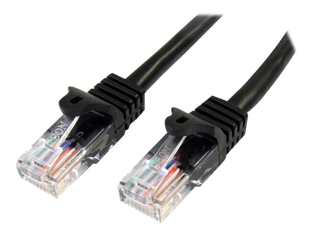 StarTech.com Cat5e Patchkabel mit Snagless RJ45 Anschluss - Netzwerkkabel 5m - Schwarz - Patch-Kabel - RJ-45 (M)