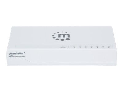 Manhattan 8-Port Fast Ethernet Switch, Plastic, Three Year Warranty, Box