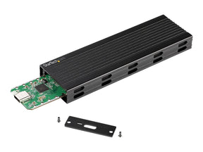 StarTech.com NVMe SSD Gehäuse - USB-C 10 Gbit/s auf M.2 NVMe oder M.2 SATA SSD - Externes M.2 PCIe/SATA NGFF SSD Aluminiumgehäuse - USB Type-C & USB-A - Unterstützt 2230/2242/2260/2280 ( SM2E1BMU31C)