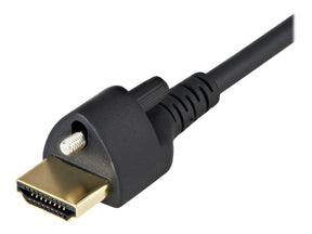 StarTech.com 1m High Speed HDMI Kabel - 4K 60Hz HDR - HDMI-2.0-Monitorkabel mit Verriegelungsschraube für sichere Verbindung - HDMI-Kabel mit Ethernet - St/St (HDMM1MLS)