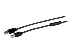 StarTech.com 15m aktives USB 2.0 A auf B Kabel - Stecker/Stecker - USB Druckerkabel 1x USB A / 1x USB B - Schwarz - USB-Kabel - USB Typ B (M)