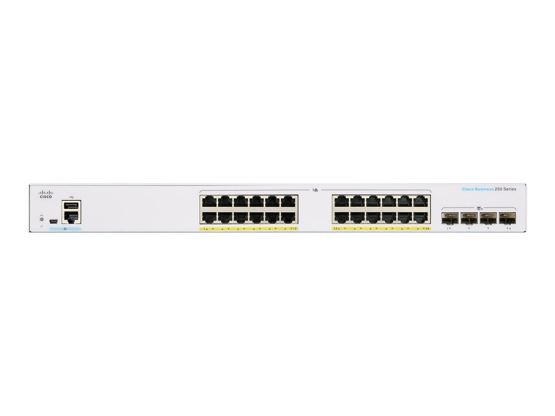 Cisco Business 250 Series CBS250-24P-4X - Switch - L3 - Smart - 24 x 10/100/1000 (PoE+)