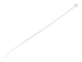 StarTech.com 10"(25cm) Cable Ties, 1/8"(4mm) wide, 2-5/8"(68mm) Bundle Diameter, 50lb(22kg) Tensile Strength, Nylon Self Locking Zip Ties w/ Curved Tip, 94V-2/UL Listed, 100 Pack, White - Nylon 66 Plastic - TAA (CBMZT10N)