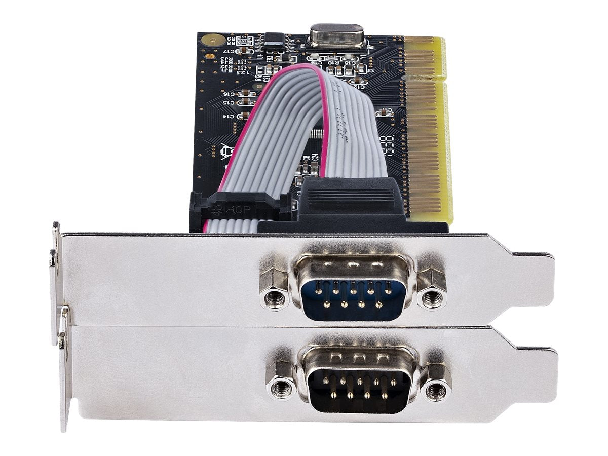 StarTech.com 2 Port PCI RS232 Serial Adapter Card - Serielle Schnittstellenkarte - PCI zu Dual DP9 Controller Card - Standard- und Low-Profile Slotblech - Windows/Linux (PCI2S5502)