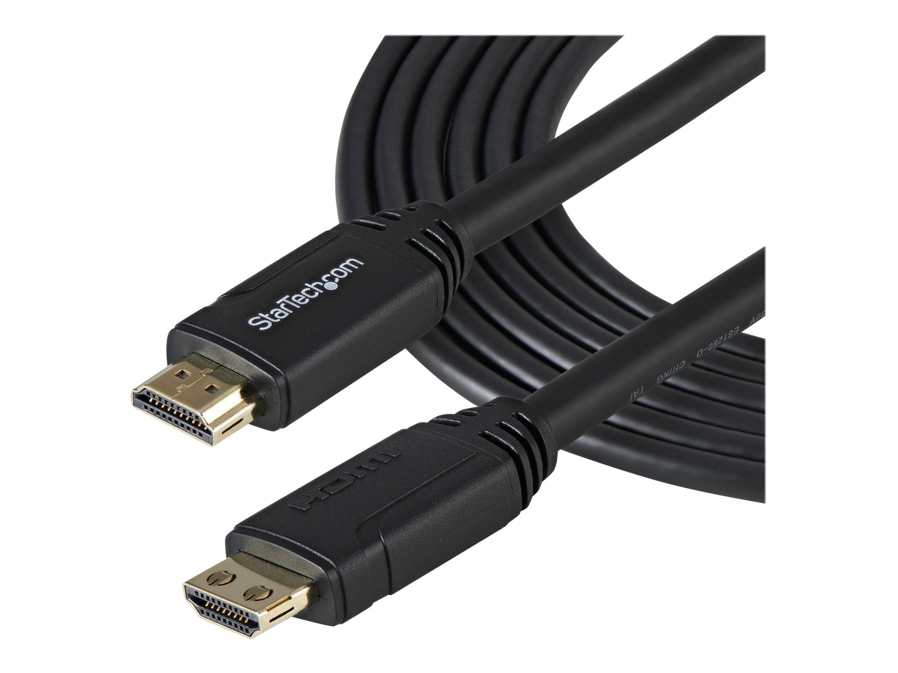 StarTech.com 3m HDMI 2.0 Kabel mit Riegel - 4K 60Hz Premium zertifiziertes High Speed HDMI Kabel mit Ethernet - HDR10, 18 Gbit/s - HDMI Monitorkabel - St/St - Schwarz (HDMM3MLP)