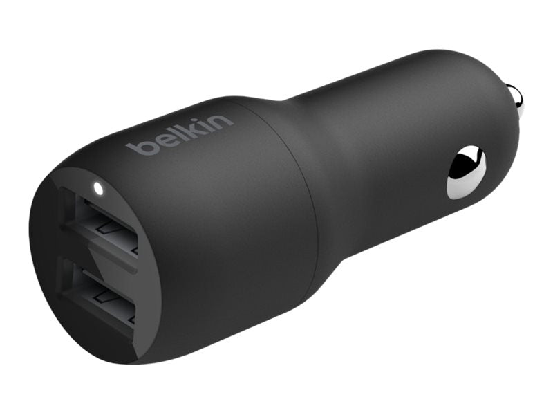 Belkin BoostCharge Dual Charger - Auto-Netzteil - 24 Watt - 4.8 A - 2 Ausgabeanschlussstellen (USB)