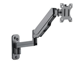 Manhattan TV & Monitor Mount, Wall, Spring Arm, 1 screen, Screen Sizes: 17-32", Black, VESA 75x75 to 100x100mm, Max 8kg, Height Adjustable Swivel Arm (3 pivots)