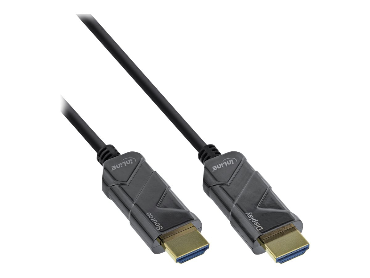 InLine HDMI AOC Kabel - Ultra High Speed HDMI Kabel - 8K4K - schwarz - 40m