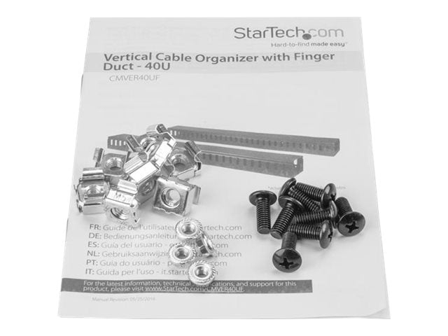 StarTech.com Vertikaler Kabelordner mit Finger Duct
