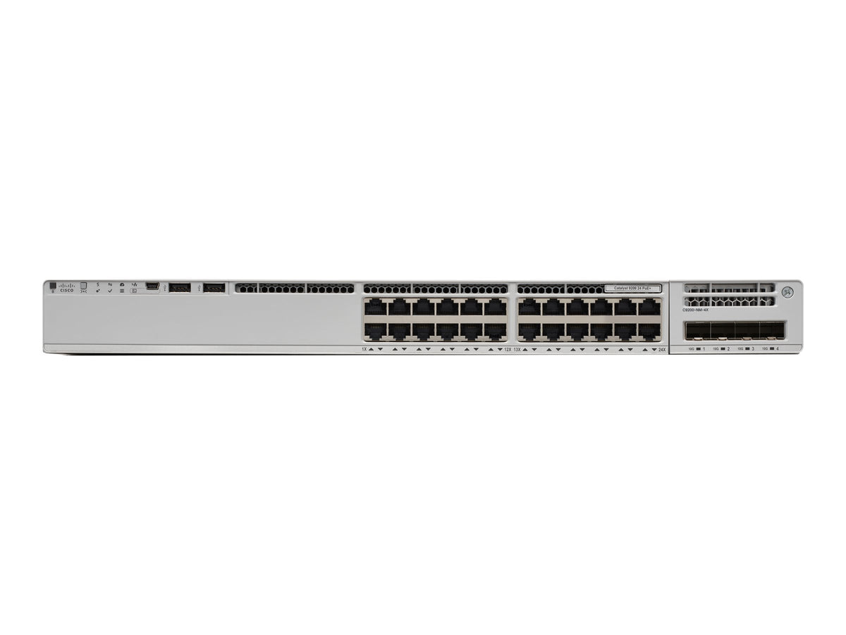 Cisco Catalyst 9200 - Network Essentials - Switch - L3 - managed - 8 x 100/1000/2.5G/5G/10GBase-T + 16 x 10/100/1000 (PoE+)