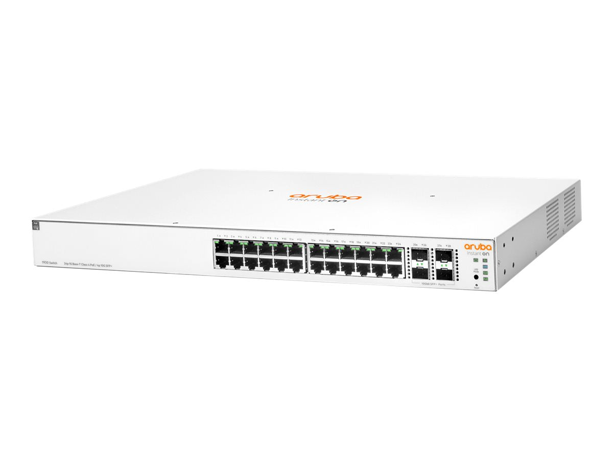 HPE Aruba Instant On 1930 24G Class4 PoE 4SFP/SFP+ 370W Switch - Switch - L3 - managed - 24 x 10/100/1000 (PoE)