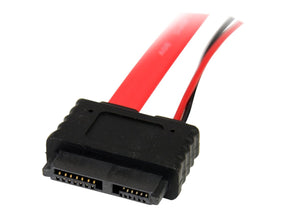 StarTech.com 91 cm Slimline SATA auf SATA mit LP4-Stromkabel / Adapter / Kombikabel - SATA-Kabel - Serial ATA 150/300/600 - Slimline SATA (W)