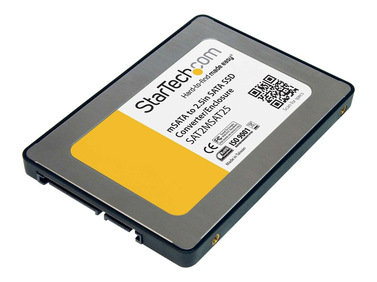 StarTech.com 2,5 SATA auf Mini SATA Adapter - externes mSATA SSD Festplattengehäuse - Speichergehäuse - 2.5" (6.4 cm)