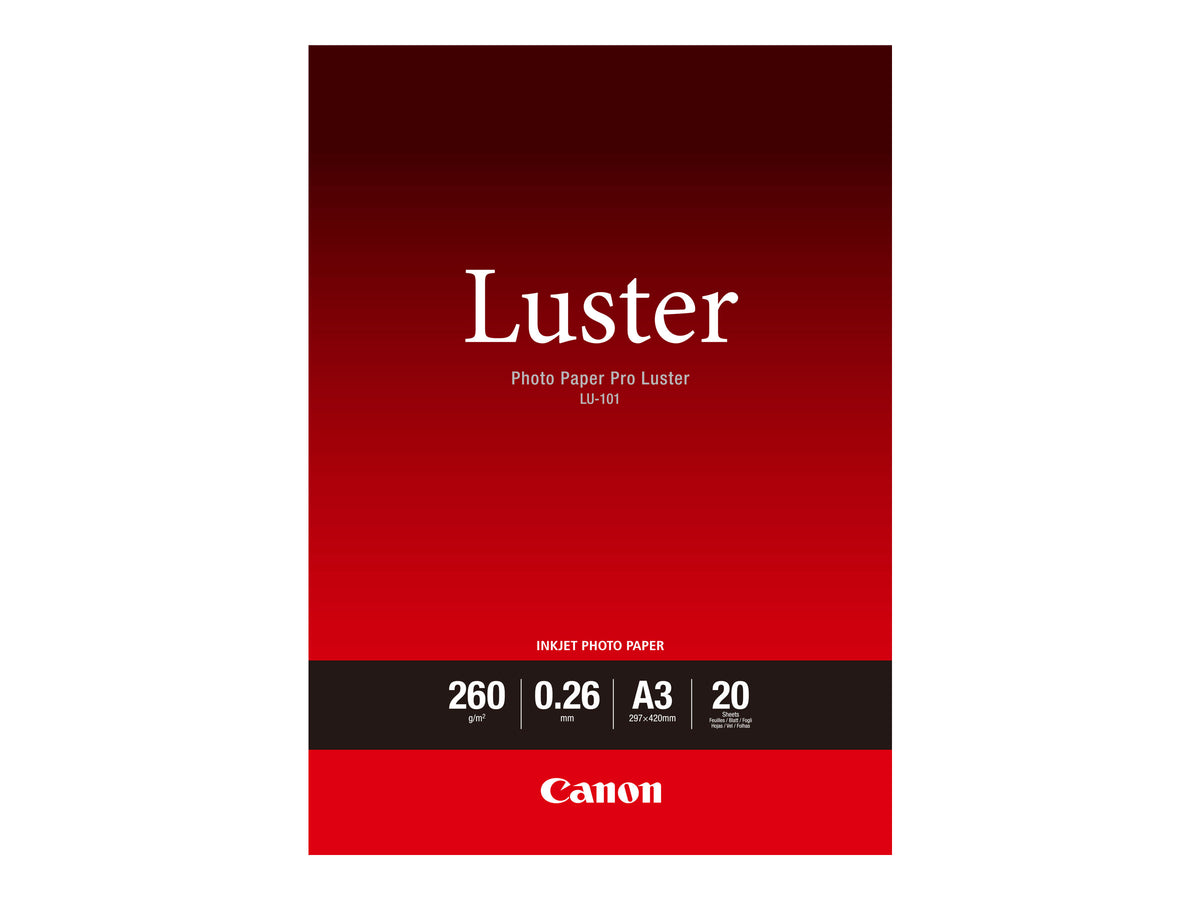 Canon Photo Paper Pro Luster LU-101 - Glanz - 260 Mikron - A3 (297 x 420 mm)