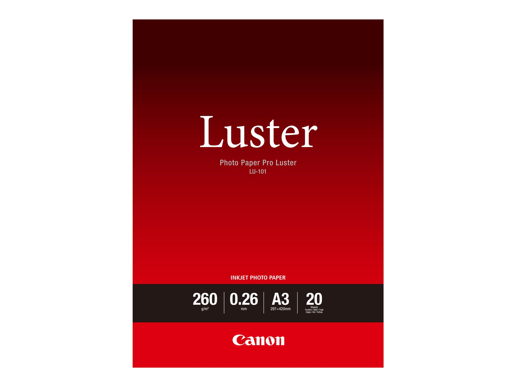 Canon Photo Paper Pro Luster LU-101 - Glanz - 260 Mikron - A3 (297 x 420 mm)