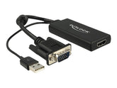 Delock Videokonverter - VGA - HDMI - Schwarz