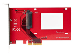 StarTech.com U.3 to PCIe Adapter Card, PCIe 4.0 x4 Adapter For 2.5" U.3 NVMe SSDs, SFF-TA-1001 PCI Express Add-in Card for Desktops/Servers, TAA Compliant - OS Independent (PEX4SFF8639U3)