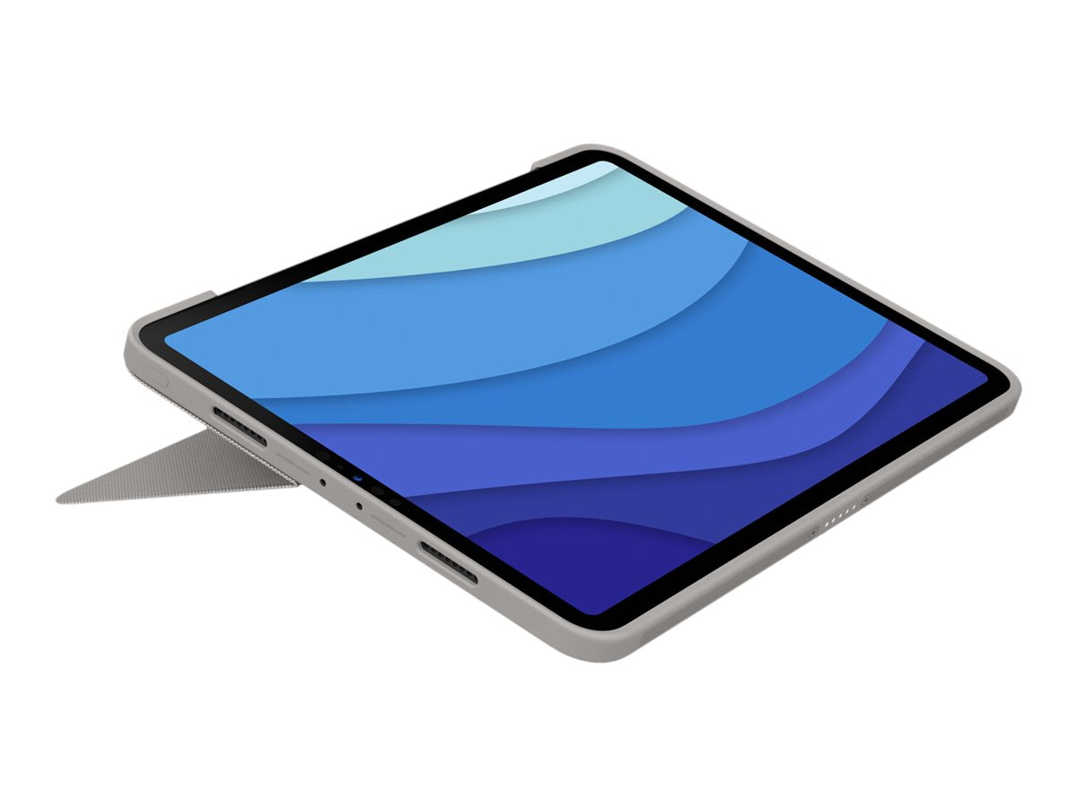 Logitech Combo Touch - Tastatur und Foliohülle - mit Trackpad - hintergrundbeleuchtet - Apple Smart connector - QWERTY - US International - Sand - für Apple 11-inch iPad Pro (1. Generation, 2. Generation, 3. Generation)