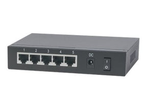 Intellinet 5-Port PoE+ Gigabit Switch mit PoE-Passthrough, 4 x PSE PoE-Ports, 1 x PD PoE-Port, IEEE 802.3at/af Power-over-Ethernet (PoE+/PoE)