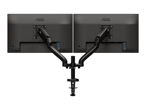 AOC AD110D0 - Befestigungskit - einstellbarer Arm - für 2 LCD-Displays - Aluminiumlegierung - Bildschirmgröße: bis zu 68,6 cm (bis zu 27 Zoll)