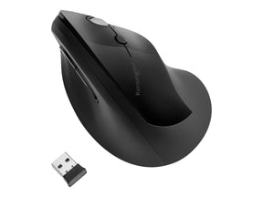 Kensington Pro Fit Ergo Wireless Mouse - Maus - ergonomisch - 5 Tasten - kabellos - 2.4 GHz, Bluetooth 4.0 LE - kabelloser Empfänger (USB)