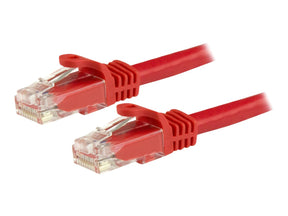 StarTech.com 7.5m CAT6 Ethernet Cable, 10 Gigabit Snagless RJ45 650MHz 100W PoE Patch Cord, CAT 6 10GbE UTP Network Cable w/Strain Relief, Red, Fluke Tested/Wiring is UL Certified/TIA - Category 6 - 24AWG (N6PATC750CMRD)