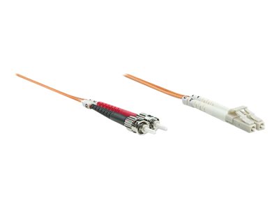 Intellinet Fiber Optic Patch Cable, OM1, LC/ST, 10m, Orange, Duplex, Multimode, 62.5/125 µm, LSZH, Fibre, Lifetime Warranty, Polybag - Netzwerkkabel - ST multi-mode (M)