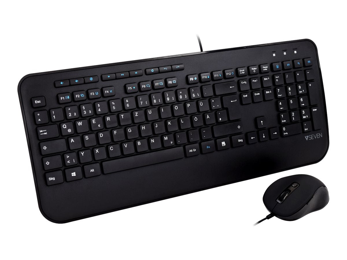 V7 CKU300DE - Tastatur-und-Maus-Set - USB - QWERTZ