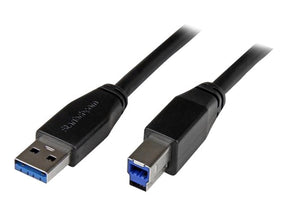 StarTech.com 5m Aktives USB 3.0 USB-A auf USB-B Kabel - USB A zu USB B Anschlusskabel - USB 3.1 Gen 1 (5 Gbit/s)