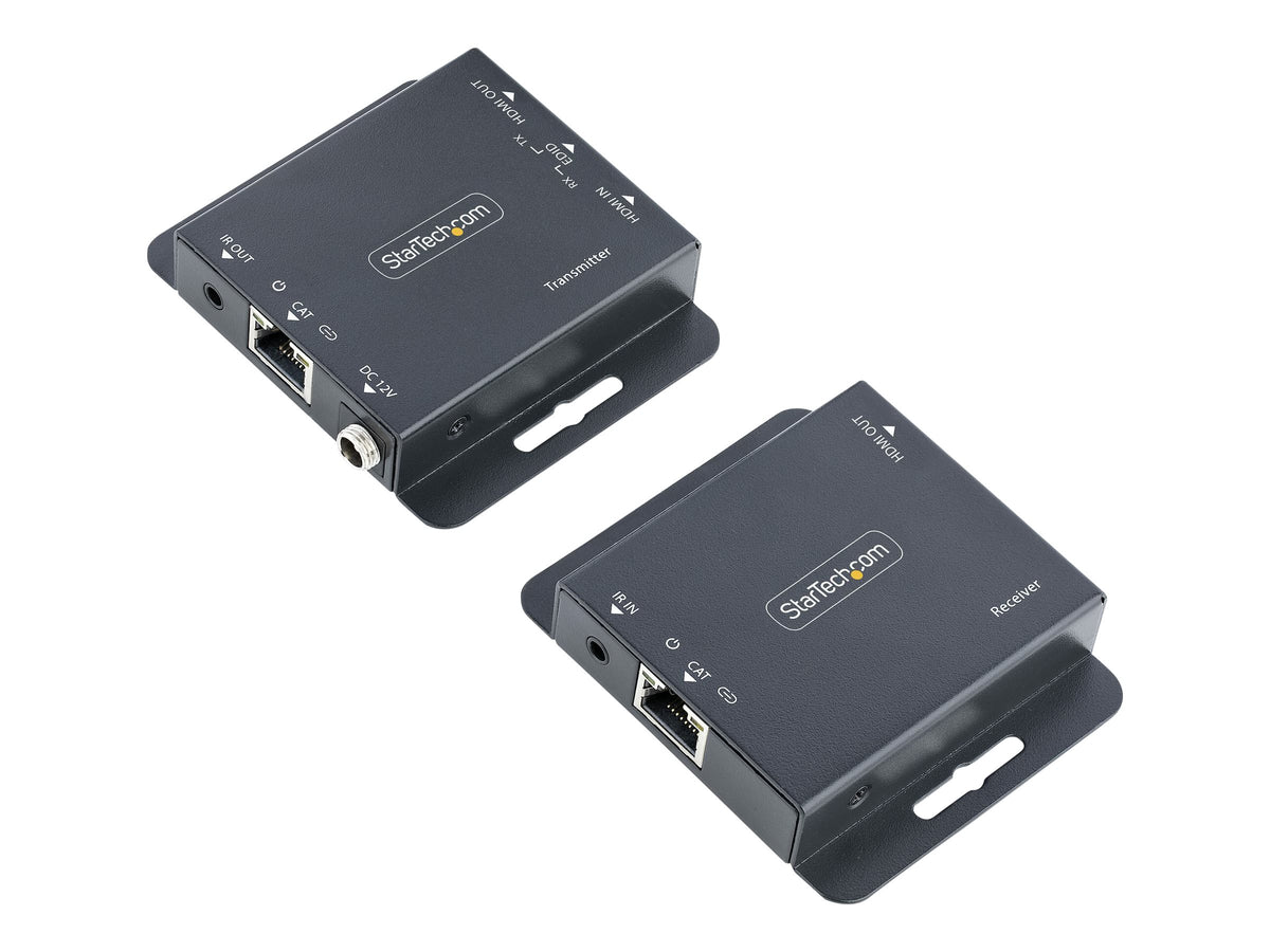 StarTech.com HDMI Ethernet Extender über CAT6/CAT5, 4K 30Hz/40 m oder 1080p/70 m, HDMI over Ethernet/IP Extender, HDMI Lan Transmitter und Receiver Kit, HDMI Verlängerung, IR (EXTEND-HDMI-4K40C6P1)