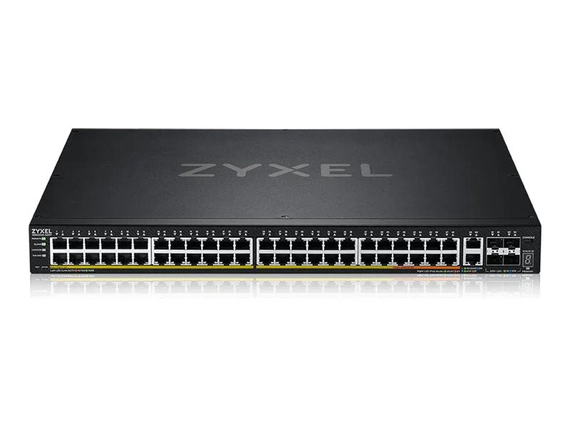 ZyXEL XGS2220 Series XGS2220-54FP - Switch - L3-Zugang, NebulaFLEX Cloud, 960 W - managed - 48 x Gigabit Ethernet + 6 x 10 Gigabit (Uplink)