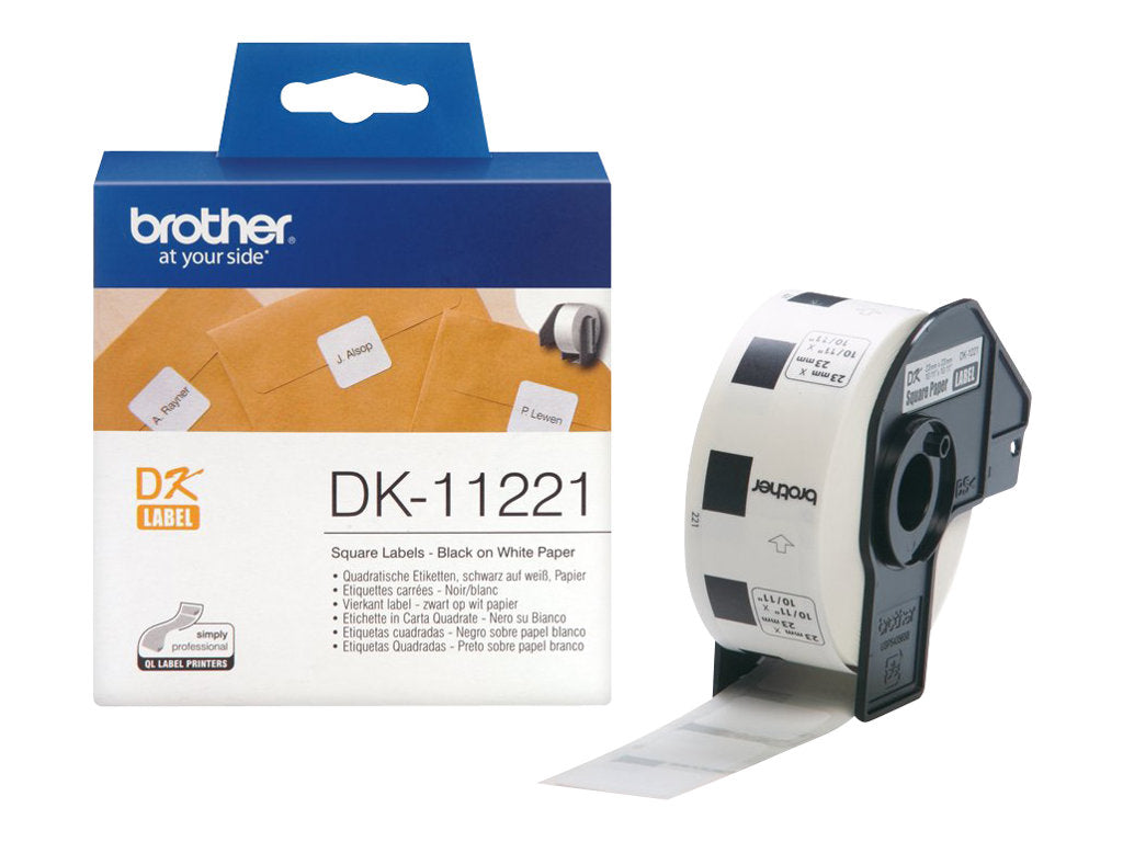 Brother DK-11221 - Schwarz auf Weiß - 23 x 23 mm 1000 Etikett(en) Etiketten