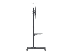 Manhattan TV & Monitor Mount, Trolley Stand, 1 screen, Screen Sizes: 37-65", Black, VESA 200x200 to 600x400mm, Max 40kg, LFD, Lifetime Warranty - Wagen - für Flachbildschirm / AV-Ausrüstung - Schwarz - Bildschirmgröße: 94-177.8 cm (37"-70")