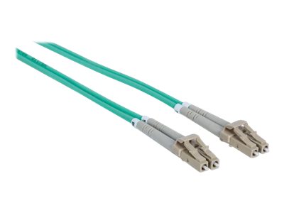 Intellinet Fibre Optic Patch Cable, OM3, LC/LC, 2m, Aqua, Duplex, Multimode, 50/125 Âµm, LSZH, Fiber, Lifetime Warranty, Polybag - Patch-Kabel - LC Multi-Mode (M)