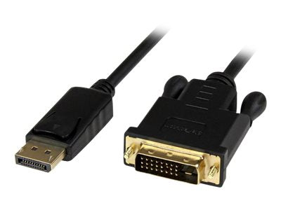 StarTech.com DisplayPort auf DVI Kabel 1,8m - Stecker/Stecker - DP zu DVI Adapter/ Konverter - 1920x1200 / 1080p - Schwarz - Videokabel - DisplayPort (M)