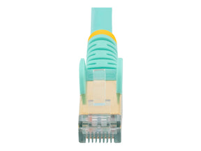 StarTech.com 7.5m CAT6A Ethernet Cable, 10 Gigabit Shielded Snagless RJ45 100W PoE Patch Cord, CAT 6A 10GbE STP Network Cable w/Strain Relief, Aqua, Fluke Tested/UL Certified Wiring/TIA - Category 6A - 26AWG (6ASPAT750CMAQ)