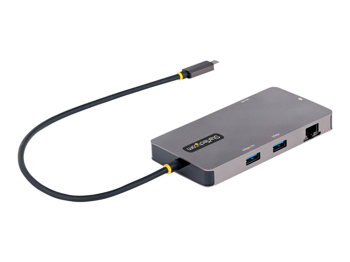 StarTech.com USB C Multiport Adapter, USB C auf Dual HDMI Video, 4K 60Hz, 5Gbit/s USB-A Hub, 100W PD Pass-through/GbE/SD-MicroSD Kartenleser, Reiseadapter/Laptop Dockingstation (120B-USBC-MULTIPORT)